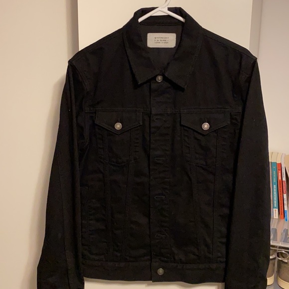 Givenchy Demin Black Jacket with multicolor “Givenchy” in the back - Picture 2 of 2